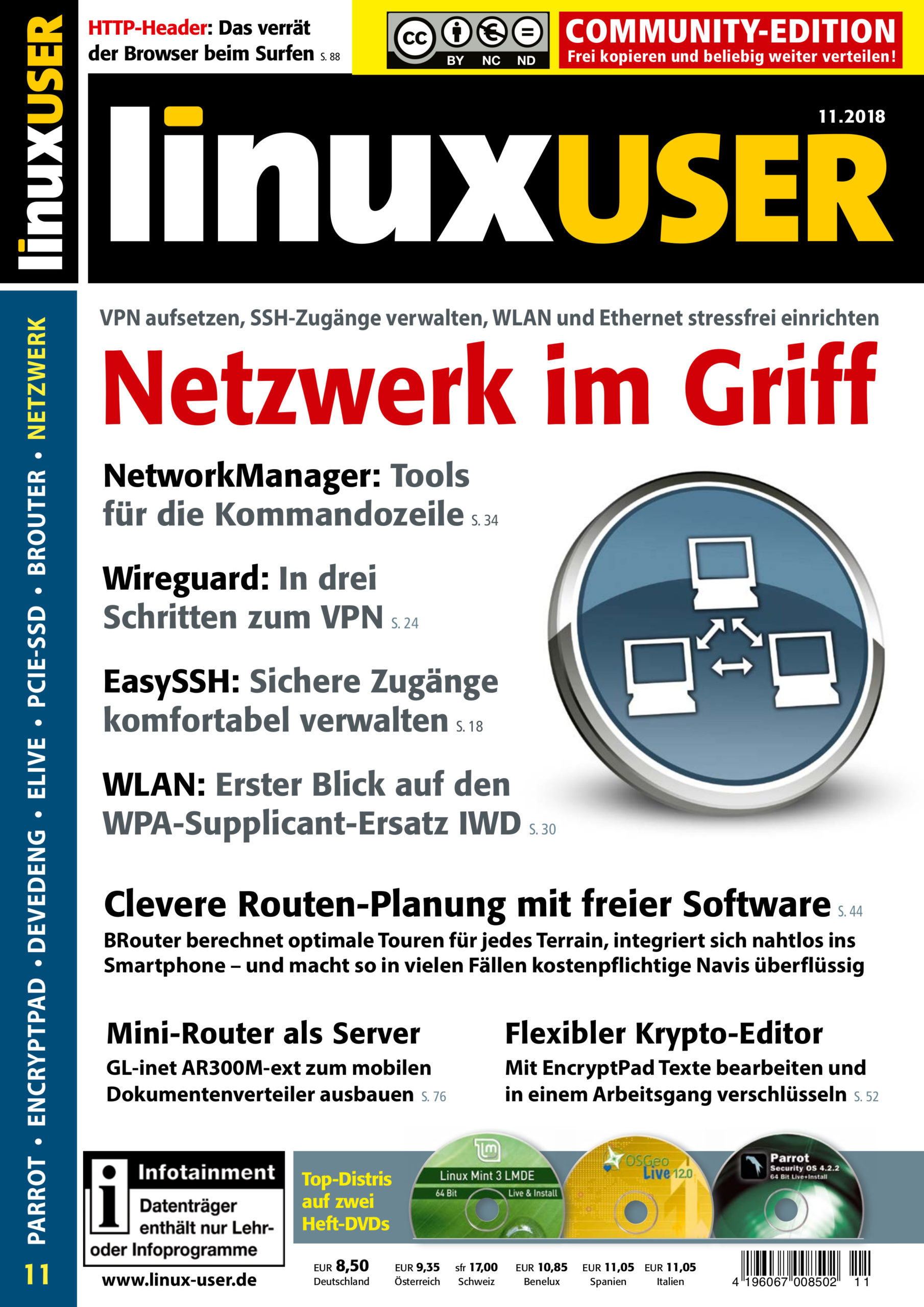 Heftcover LinuxUser Community Edition 11/2018