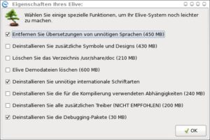 Abbildung 2: Von Haus aus gestattet der Assistent unter anderem das Entfernen überflüssiger Dateien.