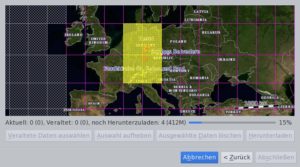 Abbildung 3: Ein praktischer Wizard erleichtert in QMapShack das Herunterladen und Aktualisieren der Daten.