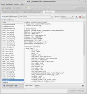 Abbildung 3: Grub erwartet zu jedem eingebundenen Theme eine Datei <code>theme.txt</code> mit der zugeh&ouml;rigen Konfiguration.