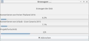 Abbildung 3: DeVeDeNG konvertiert dank Ausnutzung moderner Prozessortechnologien mehrere Videos simultan.