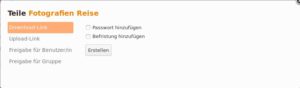Abbildung 5: Die Freigabe von Dateien erledigen Sie mit wenigen Mausklicks.