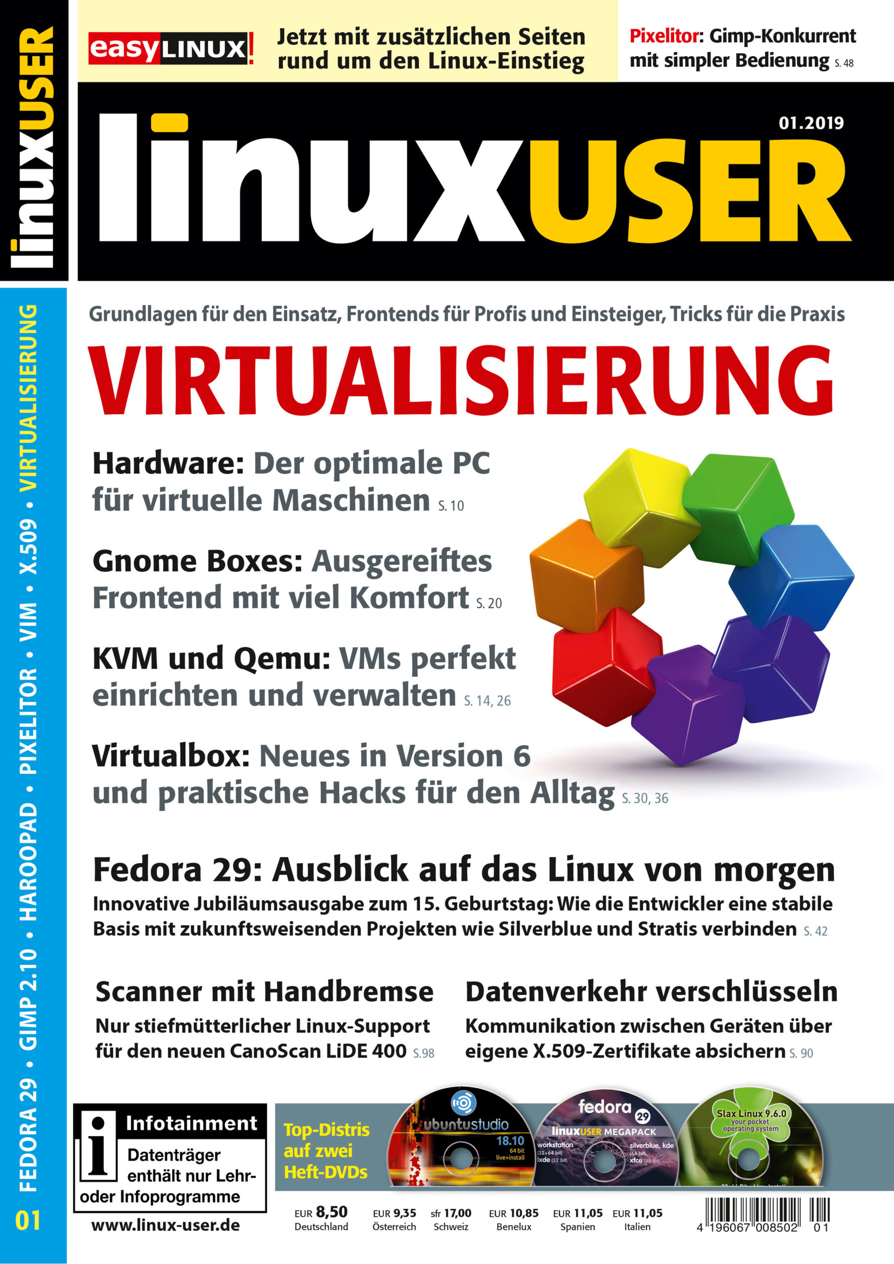 Heftcover LinuxUser 01/2019