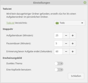 Abbildung 1: Die Einstellungen der Software bieten Ihnen die M&ouml;glichkeit, das Aussehen zu ver&auml;ndern oder Pfade f&uuml;r die Listen zu konfigurieren.