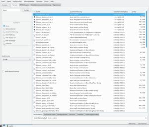 Abbildung 5: Die Kreativität der Distributionen beim Benennen und Aufsplitten von Paketen kennt leider manchmal kaum Grenzen – wie hier unter OpenSuse für "boost".