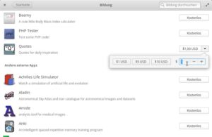 Abbildung 6: Ein Bezahlmechanismus sorgt auf freiwilliger Basis für die Unterstützung der betroffenen Projekte.