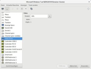 Abbildung 3: Mit <span class="ui-element">QXL</span> als Video-Modell (in den Eigenschaften der VM zu aktivieren) und den Spice-Guest-Tools steigern Sie die Grafikleistung einer Windows-VM sp&uuml;rbar.