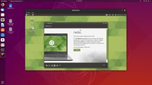Abbildung 6: Ubuntu Maté startet mit Qemu in wenigen Sekunden, eine Verbindung ins Internet per NAT besteht standardmäßig.
