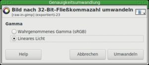 Abbildung 1: Den Dialog zum Umwandeln der Farbtiefe finden Sie im Men&uuml; <span class="ui-element">Bild</span> unter <span class="ui-element">Genauigkeit</span>.