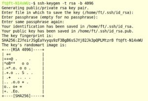 Abbildung 1: Ein SSH-Schl&uuml;sselpaar ist schnell erstellt. Anders als beim &uuml;blichen Einsatz verbleibt der &ouml;ffentliche Key auf dem Rechner. &Uuml;ber die Software tauschen die Rechner beim Start lediglich zuf&auml;llig erstellte IDs oder URLs aus.