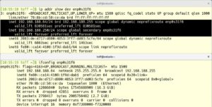 Abbildung 1: Der Befehl Ifconfig gehört zu den Linux-Urgesteinen auf der Kommandozeile. Das Programm kann bei aktuellen Entwicklungen jedoch nicht mehr mithalten: So erkennt es pro Netzwerkkarte nur eine IP-Adresse.