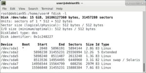 Abbildung 2: &Uuml;ber Fdisk ermitteln Sie bei Bedarf den Typ einer Partition. Die Software zeigt diesen unter anderem dann an, wenn Sie die Liste der Partitionen aufrufen.