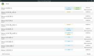 Abbildung 2: Wenn es im System klemmt, hilft mitunter ein alternativer Kernel. Manjaro bietet mehrere davon zur einfachen Installation an.