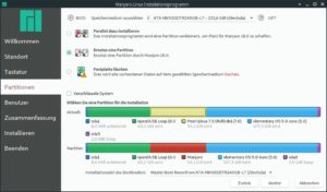 Abbildung 3: Der Installer Calamares richtet Manjaro in einsteigerfreundlicher Manier auf der Festplatte ein.