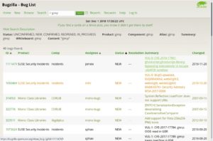 Abbildung 5: Der OpenSuse Bugtracker unter Bugzilla.opensuse.org dokumentiert den Fortschritt bei von den Anwendern gemeldeten Fehlern.