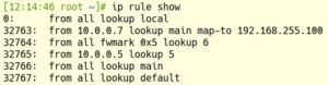 Abbildung 5: Beim Policy Routing legen Regeln fest, welche Routing-Tabellen das System für welche Pakete nutzt. Die Ziffer zu Beginn der Ausgabe von <code>ip rule show</code> bestimmt die Priorität der jeweiligen Regel.