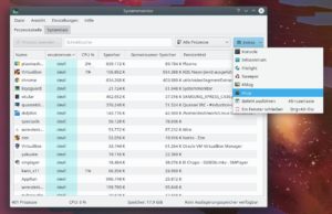 Abbildung 8: Der Systemmonitor dient dank eines neuen Men&uuml;s nun als Startpunkt f&uuml;r weitere Aktionen auf der Basis der angezeigten Daten.