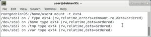 Abbildung 8: Suchen Sie lediglich Informationen &uuml;ber ausgew&auml;hlte Partitionen, nutzen Sie bei Mount die Option <code>--type</code>, um diese anzeigen.