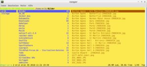 Abbildung 1: Der Aufbau von Ranger unterscheidet sich von jenem klassischer Dateimanager wie etwa dem Midnight Commander.