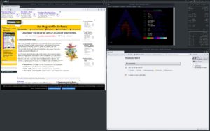 Abbildung 3: So präsentiert sich Openbox in ArchLabs ab Werk: Bei der Startleiste am oberen Bildschirmrand handelt es sich um eine Eigenentwicklung, ansonsten präsentiert sich alles recht dunkel.