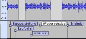Abbildung 3: Mit Labels strukturieren Sie gegebenenfalls die O-Ton-Clips auch optisch.