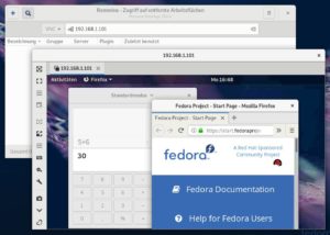 Abbildung 4: Die Darstellung hängt maßgeblich vom Client-Programm ab, wie sich hier bei Remmina zeigte, das im Test Blockartefakte produzierte.