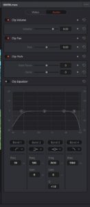Abbildung 8: Der <span class="ui-element">Inspector</span> ändert immer die Eigenschaften des gerade aktiven Elements. Jede Änderung wendet die DaVinci Resolve umgehend an.