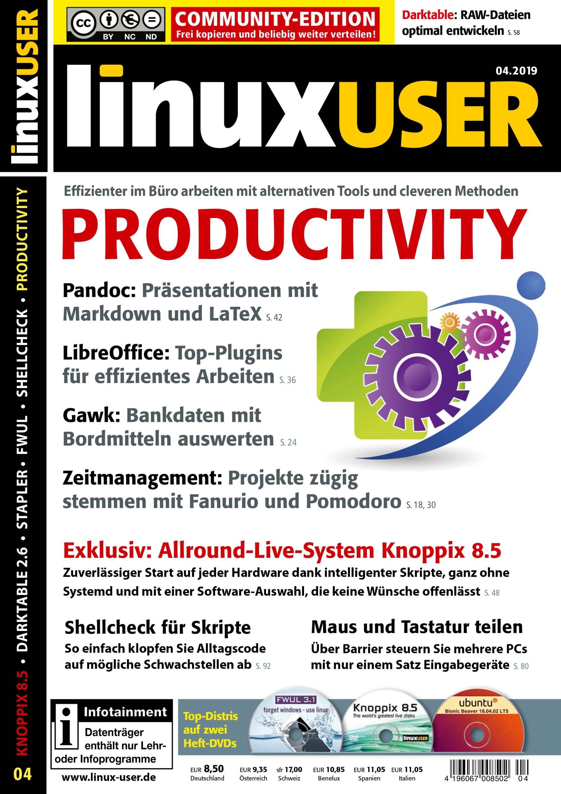 Heftcover LinuxUser Community Edition 04/2019