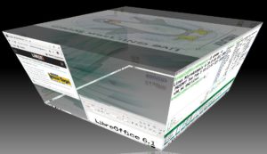 Abbildung 1: Mit Compiz ger&auml;t das Umschalten zwischen den virtuellen Knoppix-Desktops zum 3D-Ereignis.
