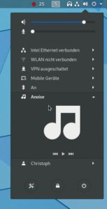 Abbildung 2: Der Ambient-Noise-Player Anoise spielt im Hintergrund entspannende, aber nicht ablenkende und somit die Konzentration f&ouml;rdernde Hintergrundger&auml;usche wie eine sanfte Brandung oder ein knisterndes Feuer ab.