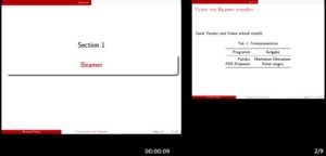 Abbildung 5: Der Kontrollschirm der PDF Presenter Console PDFPC.