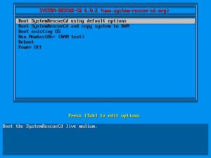 Abbildung 1: Auf UEFI-Systemen sieht das Bootmenü deutlich karger aus als hier auf einem älteren System mit BIOS.