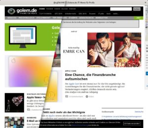 Abbildung 2: Ohne Javascript (links) laden viele Webseiten ohne störende Anzeigen.