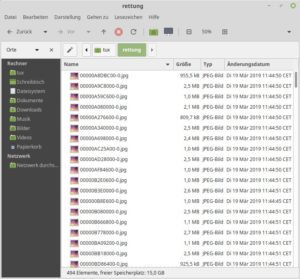 Abbildung 3: Magic Rescue gibt allen gefundenen Dateien kryptische Namen, die auf ihren Fundort auf dem Datentr&auml;ger hinweisen.