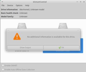 Abbildung 4: Gehen Sie weiter, hier gibt's nichts zu sehen: Gsmartcontrol hat noch Probleme mit NVMe-SSDs.
