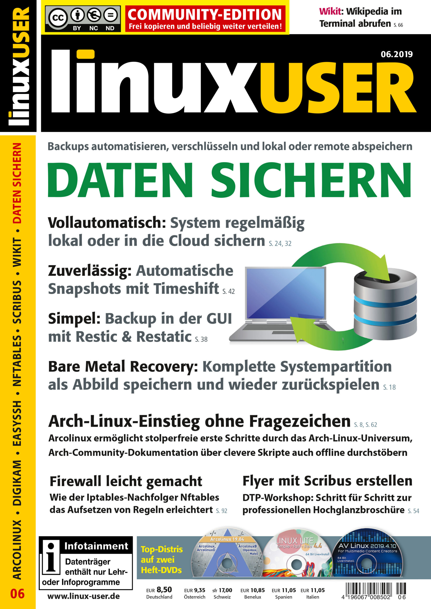 Heftcover LinuxUser Community Edition 06/2019