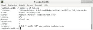 Abbildung 1: Die Ausgabe des Kommandos <code>modinfo</code> liefert Informationen zum Kernelmodul.