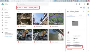 Abbildung 4: Nach dem Upload l&auml;sst sich im Browser kontrollieren, ob Rclone die Daten vollst&auml;ndig hochgeladen hat.