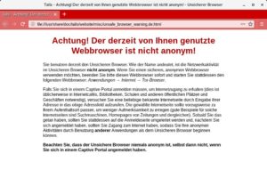 Abbildung 5: Den unsicheren Browser sollten Sie nur tempor&auml;r einsetzen.