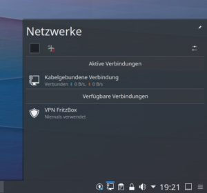 Abbildung 9: Mit dem in vielen Distributionen anzutreffenden Netzwerkmanager richten Sie eine VPN-Verbindung zum Fritzbox-VPN-Dienst mit wenigen Klicks ein.