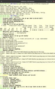 Abbildung 3: Mithilfe von Kochrezepten in Form von PKGBUILD-Dateien macht es Arch Linux dem Anwender leicht, Programme aus dem Quellcode zu bauen.