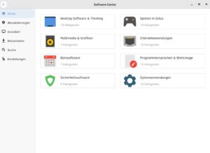 Abbildung 4: Dank der Gliederung in Gruppen und Kategorien finden Sie im Software Center schnell das gew&uuml;nschte Programm.
