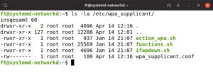 Abbildung 5: Die Rechte f&uuml;r die Datei <code>wpa_supplicant.conf</code> m&uuml;ssen auf <code>0600</code> stehen, damit nur Root als Besitzer lesend und schreibend Zugriff darauf hat.