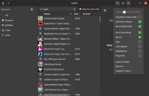 Abbildung 7: Hier wurden eine Listendarstellung und (via <span class="ui-element">Use Dark Theme</span>) ein dunkler Anstrich gew&auml;hlt.
