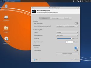 Abbildung 10: Die einzigen greifbaren Ver&auml;nderungen am Xubuntu-Desktop zeigen sich an den Null- und Eins-Symbolen an den Schiebereglern und am Wallpaper.