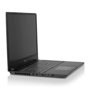 Abbildung 1: Auf der linken Seite bietet das XP1610 neben einem Auslass für die Abwärme der Grafikkarte und dem Netzstecker auch HDMI, USB-C- und USB-3.1-Ports.