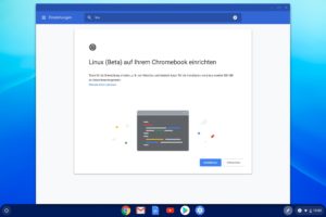 Abbildung 1: In der Software-Verwaltung von Chrome&nbsp;OS steht Crostini zur Installation bereit.