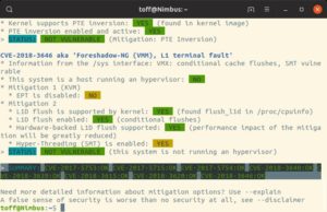 Abbildung 1: Der Spectre&nbsp;&amp;&nbsp;Meltdown Checker sollte auf aktuell gehaltenen Systemen keine Auff&auml;lligkeiten melden.