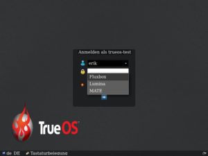 Abbildung 4: TrueOS kann verschiedene Desktops starten.