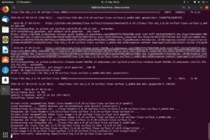 Abbildung 5: Über den Aufruf eines Skripts stoßen Sie die Kernel-Installation an, die dann ohne weiteres Zutun abläuft.